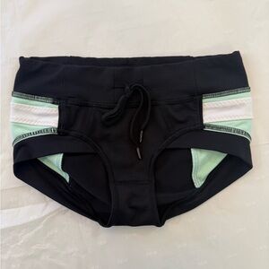 Lululemon Athletica Black and Mint Athletic Swim Shorts